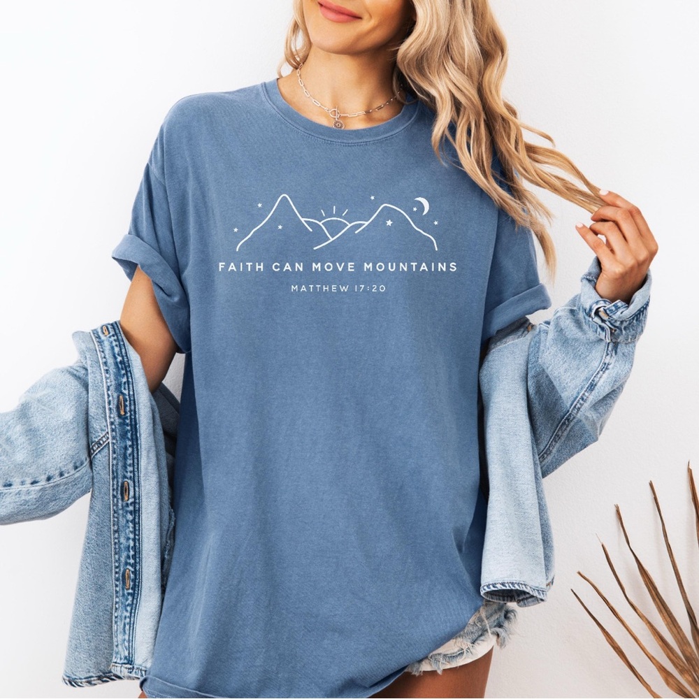 Faith Can Move Mountains 100% Cotton